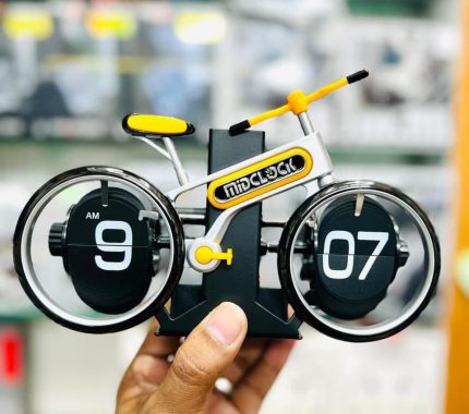 MidClock HY-F117 Unique Bicycle Vintage Flip Desk Clock